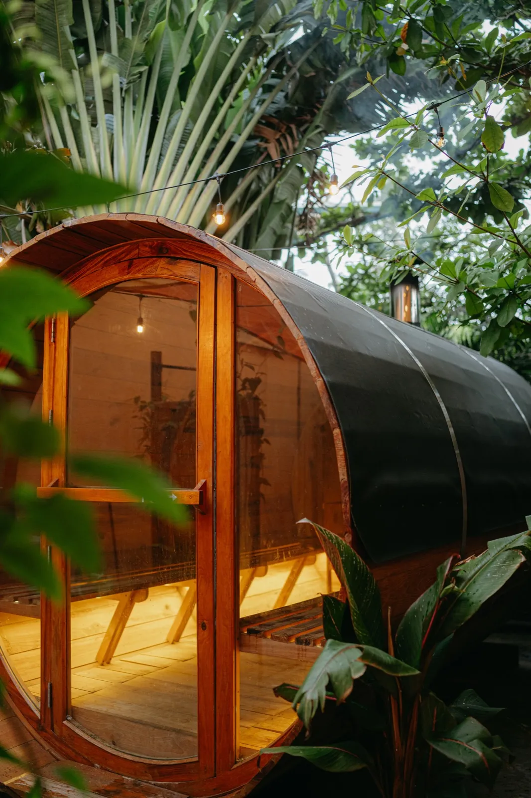 Handcrafted barrel sauna at Maha Sauna, Hiriketiya